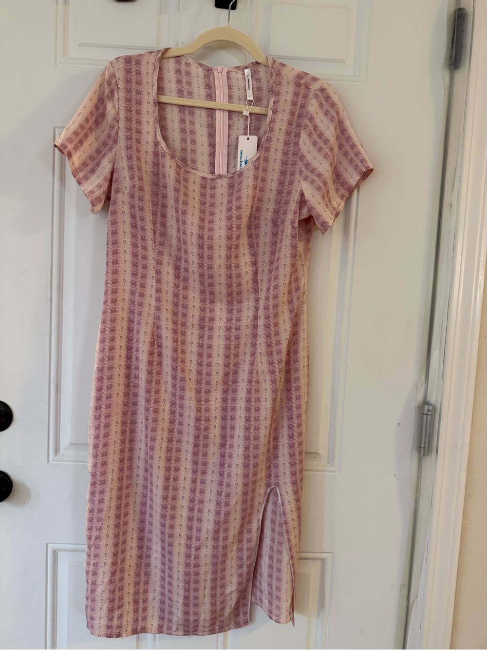 Women’s Pink Resort Casual Dress Easy Summer Shift Dress - Picture 2 of 5